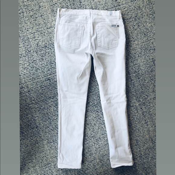 White, low rise 7 For All Mankind ankle jeans sz28 - Picture 2 of 4